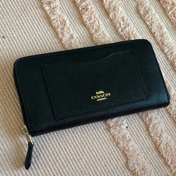 Coach Black Tote with Gold Accents - Picture 7 of 9